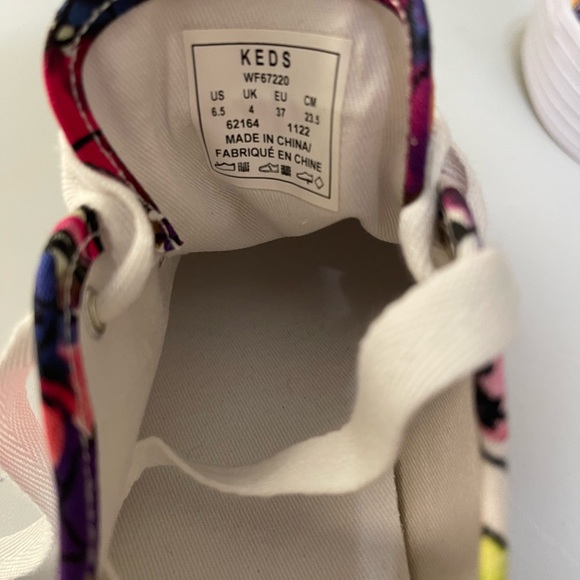 Keds Triple Up Watercolor Floral Print Sneakers Size 6.5 - Picture 4 of 5